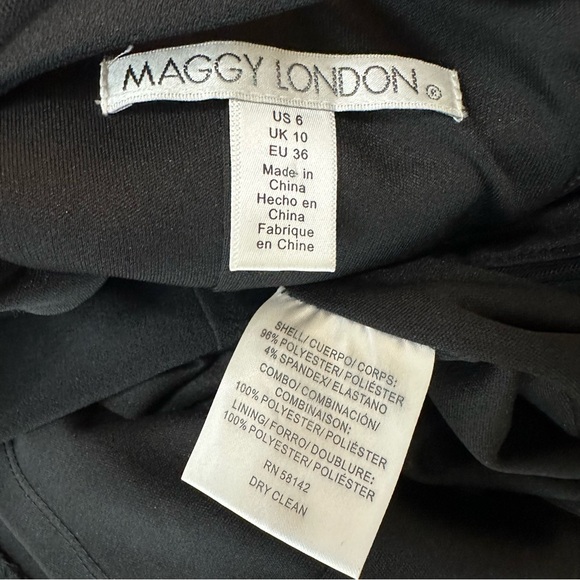 Maggie London The Illusion Dress Black Sheer Size 6 - Picture 11 of 11